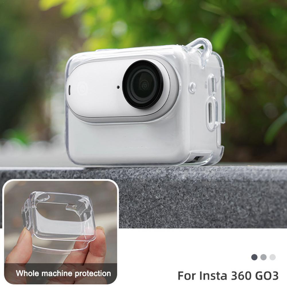 Insta360 Camera Go 3 - Funda protectora anticaída de TPU transparente/gris