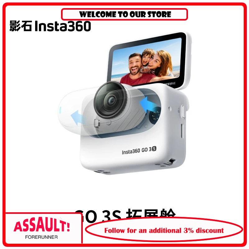 Insta360 Camera Go 3 - Cámara de Expansión Shadow Stone Insta360